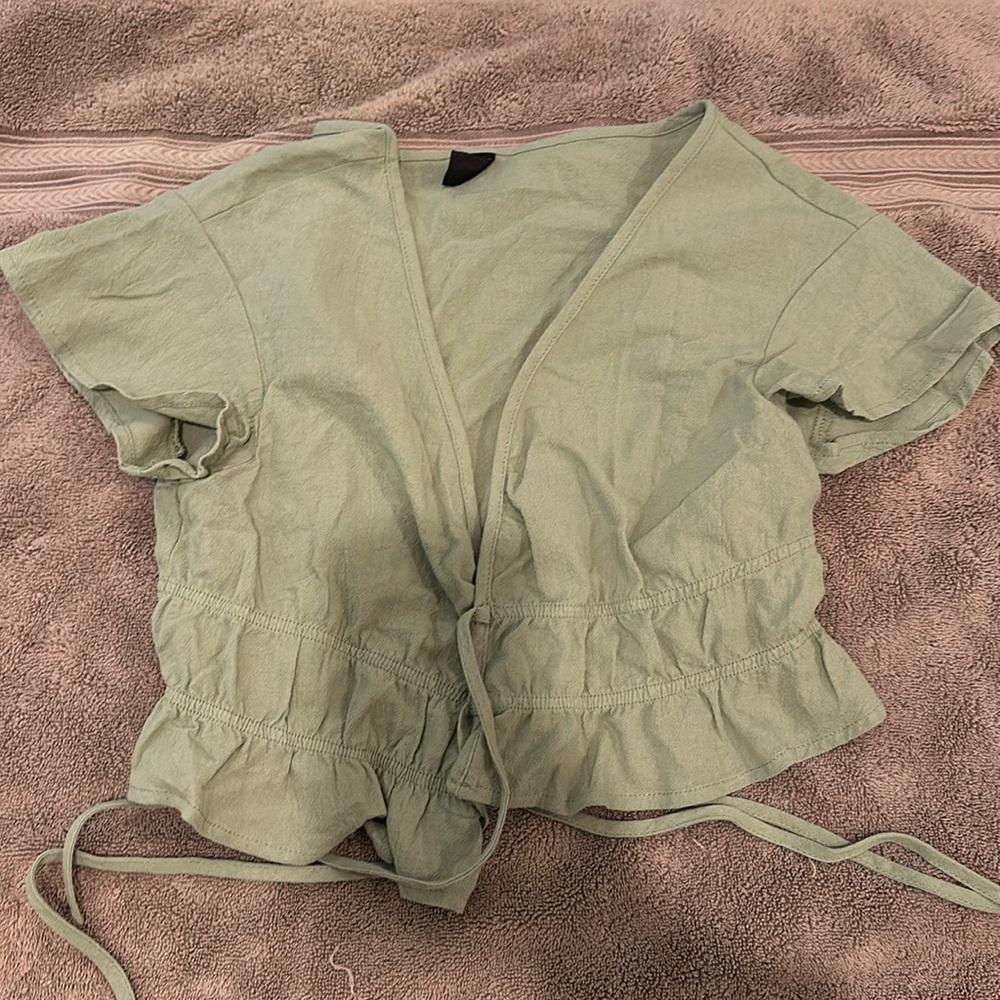 SHEIN green coverup top